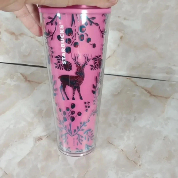 Starbucks 2022 Holiday woodland lace color change pink - Picture 3 of 4